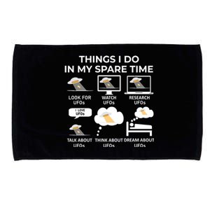 Things I Do In My Spare Time Ufos Microfiber Hand Towel