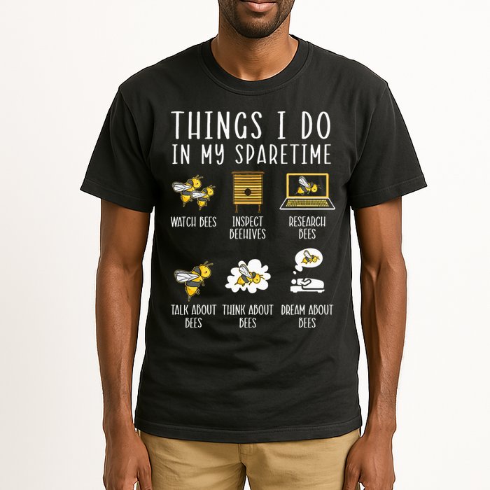 Things I Do In My Spare Time Beekeeper Beekeeping Apiarist Tall T-Shirt