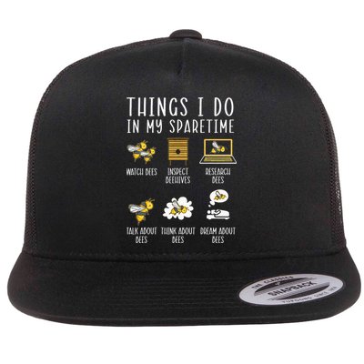 Things I Do In My Spare Time Beekeeper Beekeeping Apiarist Flatbill Hat