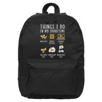 Things I Do In My Spare Time Beekeeper Beekeeping Apiarist 16 in Basic Backpack