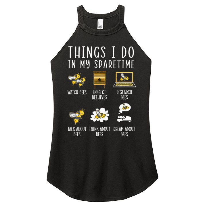 Things I Do In My Spare Time Beekeeper Beekeeping Apiarist Women's Perfect Tri Rocker Tank