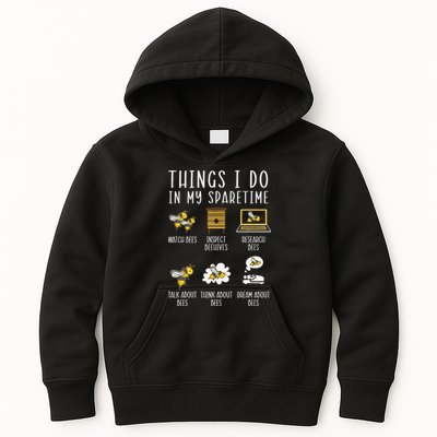 Things I Do In My Spare Time Beekeeper Beekeeping Apiarist Kids Hoodie
