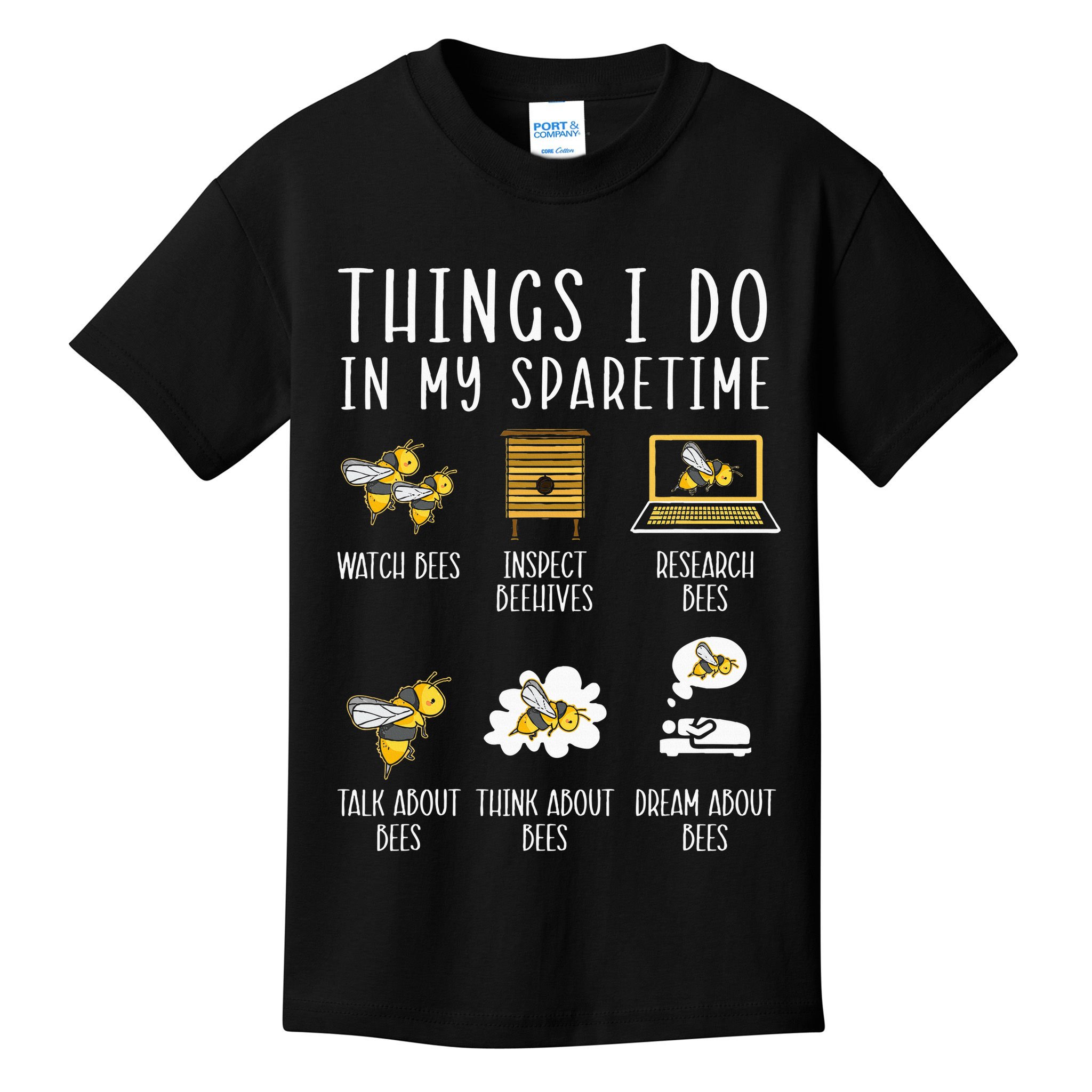 Things I Do In My Spare Time Beekeeper Beekeeping Apiarist Kids T-Shirt