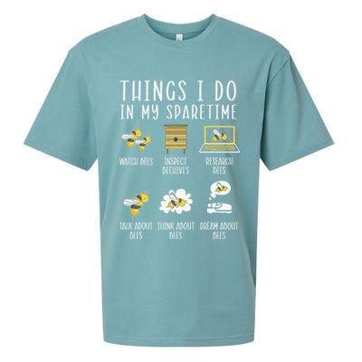 Things I Do In My Spare Time Beekeeper Beekeeping Apiarist Sueded Cloud Jersey T-Shirt