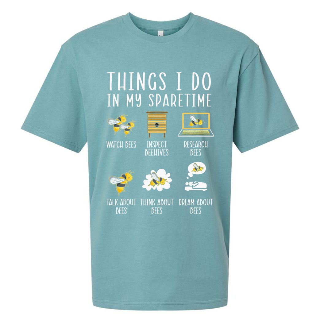 Things I Do In My Spare Time Beekeeper Beekeeping Apiarist Sueded Cloud Jersey T-Shirt