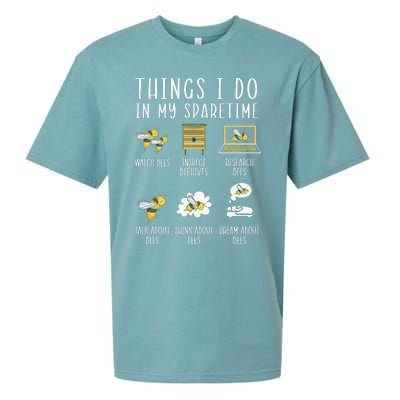 Things I Do In My Spare Time Beekeeper Beekeeping Apiarist Sueded Cloud Jersey T-Shirt