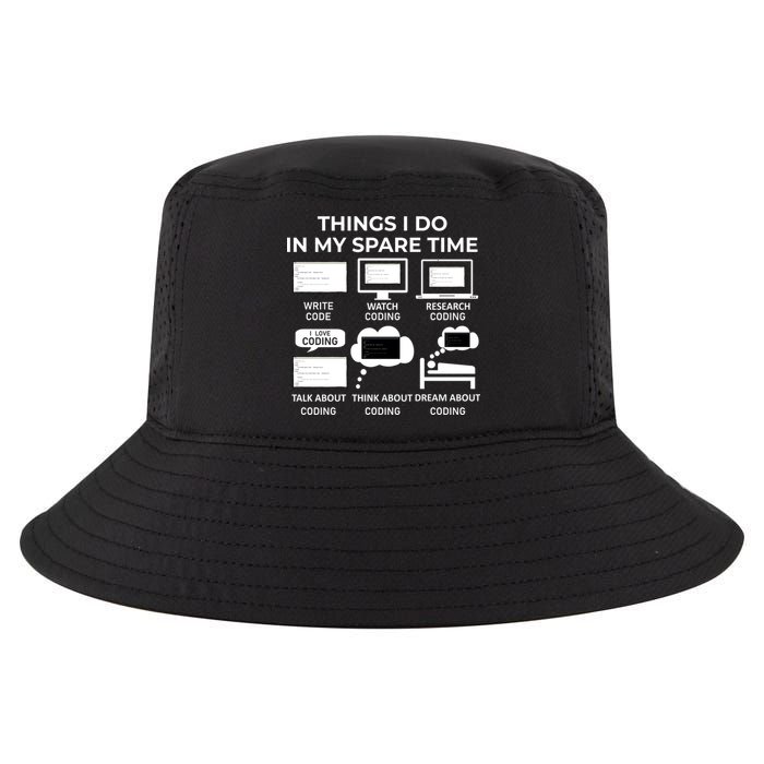 Things I Do In My Spare Time Coding Cool Comfort Performance Bucket Hat