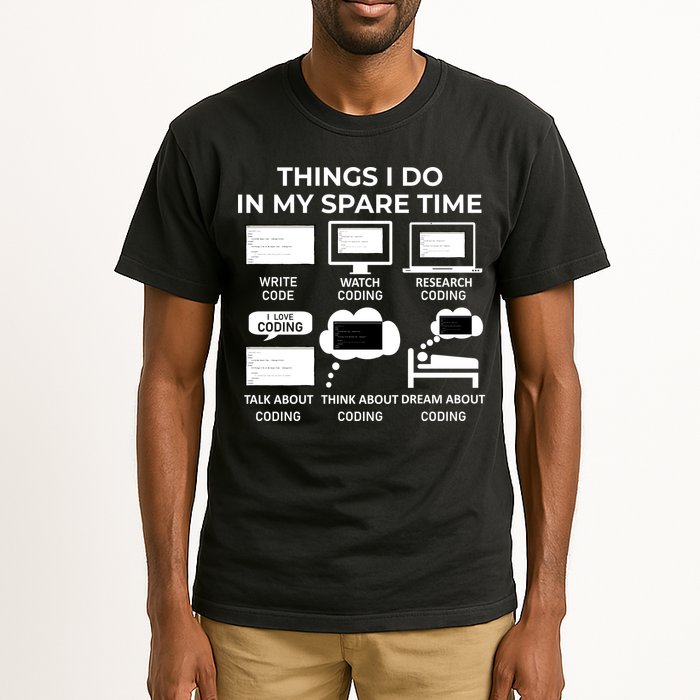 Things I Do In My Spare Time Coding Tall T-Shirt