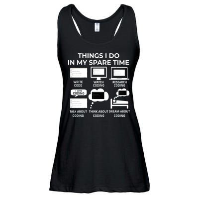 Things I Do In My Spare Time Coding Ladies Essential Flowy Tank