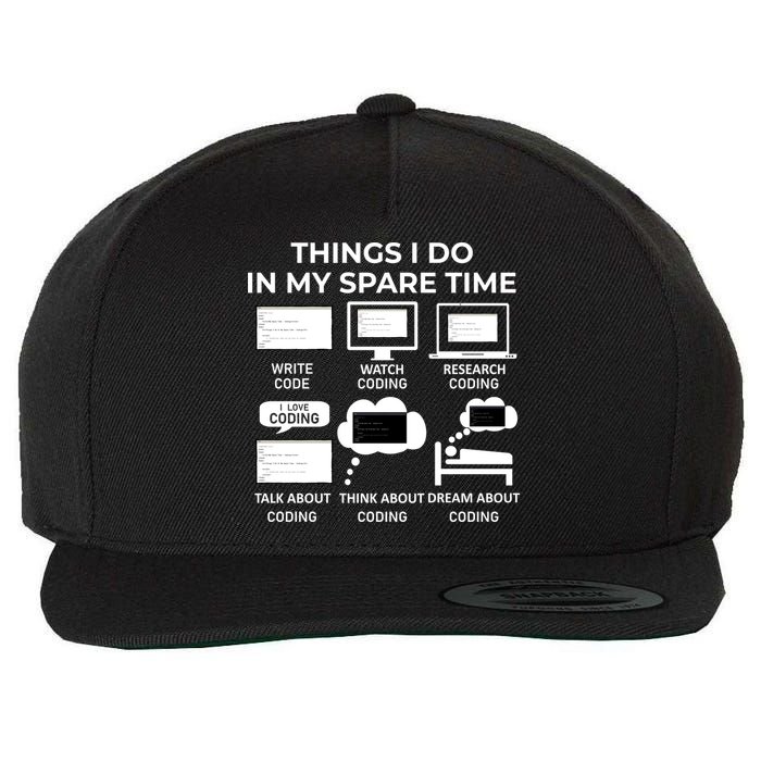 Things I Do In My Spare Time Coding Wool Snapback Cap