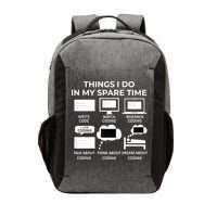 Things I Do In My Spare Time Coding Vector Backpack