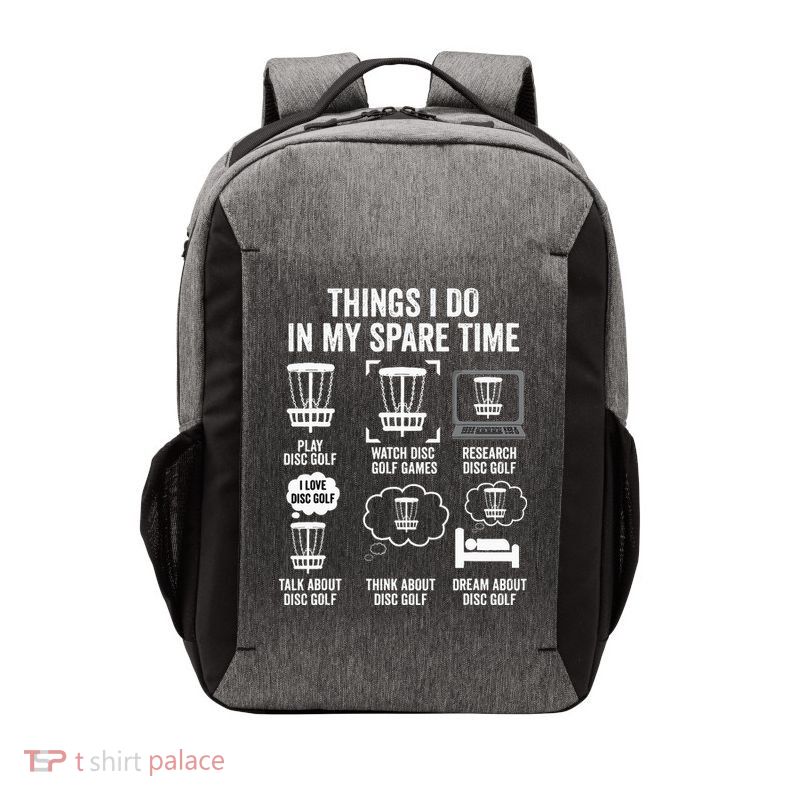 Things I Do In My Spare Time Disc Golf funny Gift Player Vector Backpack