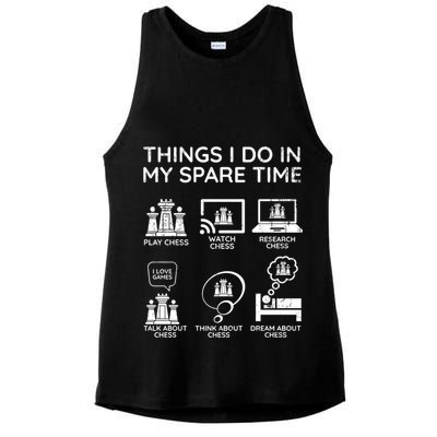 Things I Do In My Spare Time Chess Player Ladies PosiCharge Tri-Blend Wicking Tank