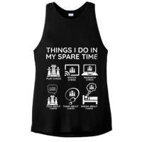 Things I Do In My Spare Time Chess Player Ladies PosiCharge Tri-Blend Wicking Tank