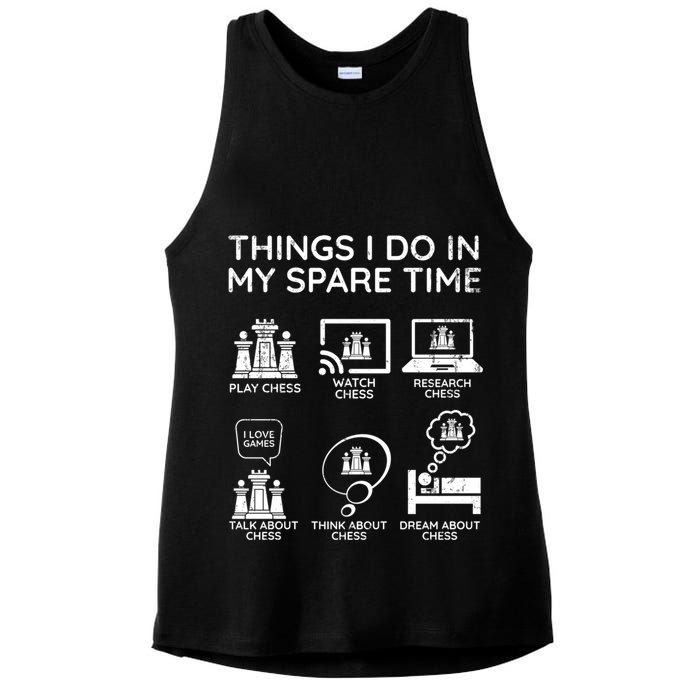 Things I Do In My Spare Time Chess Player Ladies PosiCharge Tri-Blend Wicking Tank