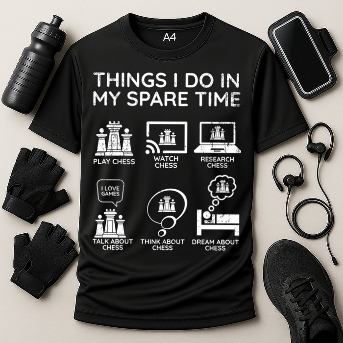 Things I Do In My Spare Time Chess Player Performance Shirt