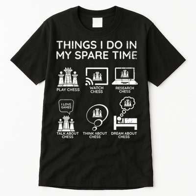 Things I Do In My Spare Time Chess Player Tall T-Shirt