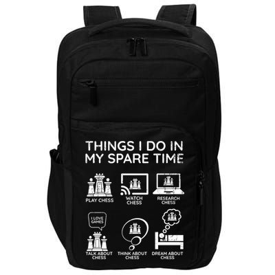 Things I Do In My Spare Time Chess Player Impact Tech Backpack