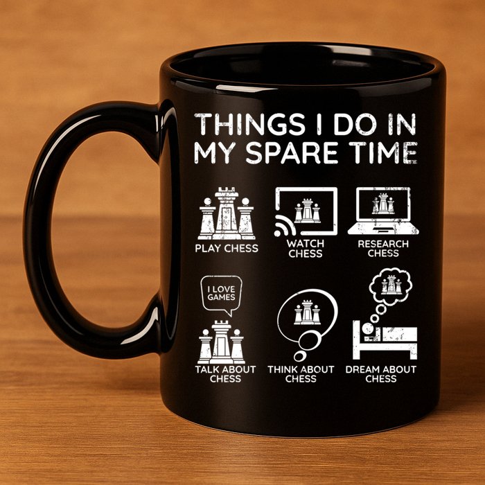 Things I Do In My Spare Time Chess Player 11oz C Handle Ceramic Mug
