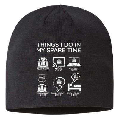 Things I Do In My Spare Time Chess Player Sustainable Beanie