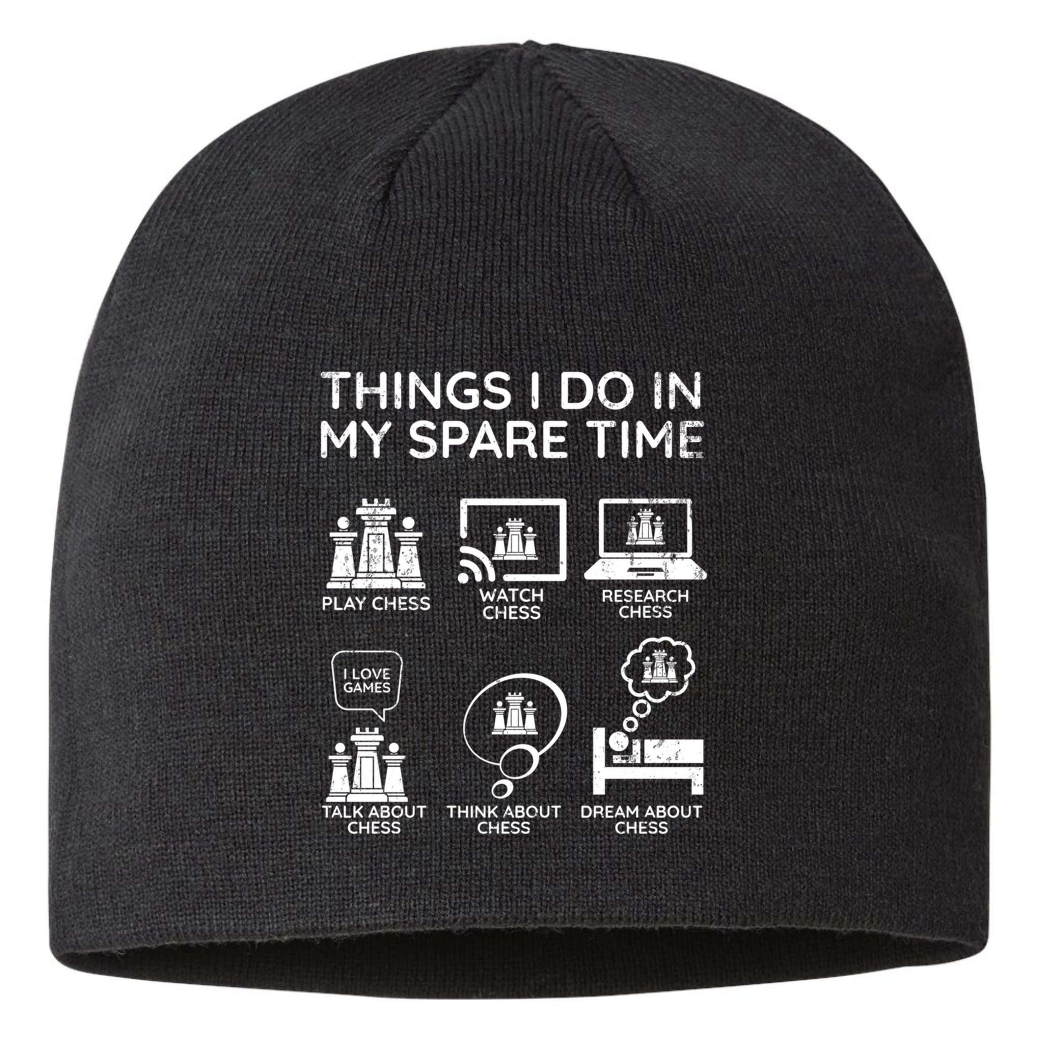 Things I Do In My Spare Time Chess Player Sustainable Beanie