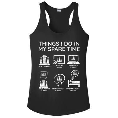 Things I Do In My Spare Time Chess Player Ladies PosiCharge Competitor Racerback Tank