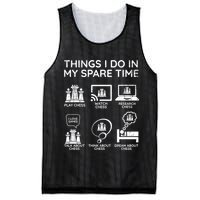 Things I Do In My Spare Time Chess Player Mesh Reversible Basketball Jersey Tank