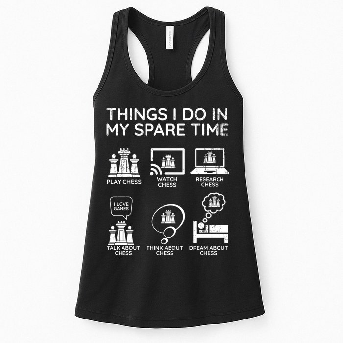 Things I Do In My Spare Time Chess Player Womens Tank Top