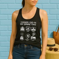 Things I Do In My Spare Time Chess Player Womens Tank Top