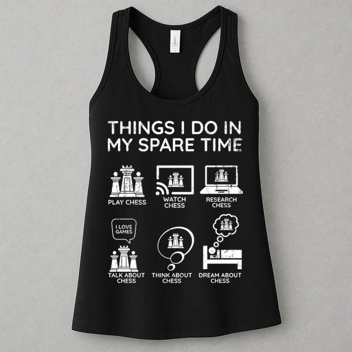 Things I Do In My Spare Time Chess Player Womens Tank Top