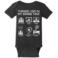 Things I Do In My Spare Time Chess Player Baby Bodysuit