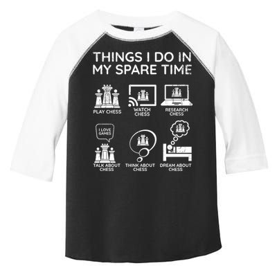Things I Do In My Spare Time Chess Player Toddler Fine Jersey T-Shirt