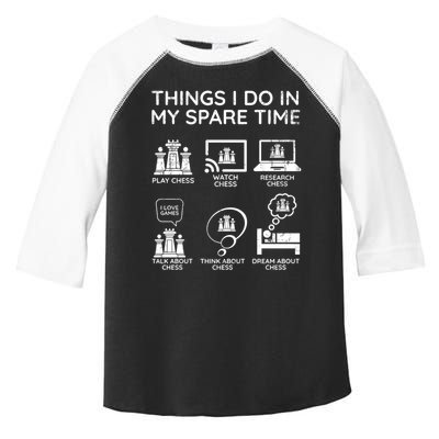 Things I Do In My Spare Time Chess Player Toddler Fine Jersey T-Shirt