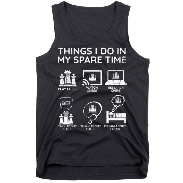 Things I Do In My Spare Time Chess Player Tank Top