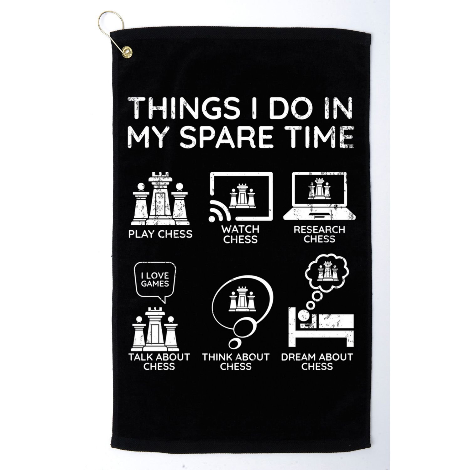 Things I Do In My Spare Time Chess Player Golf Towel