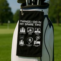 Things I Do In My Spare Time Chess Player Golf Towel