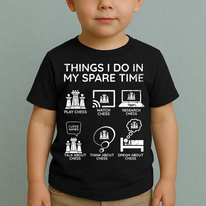 Things I Do In My Spare Time Chess Player Toddler T-Shirt