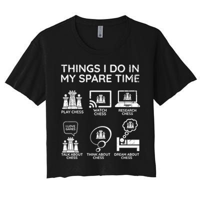 Things I Do In My Spare Time Chess Player Crop Top