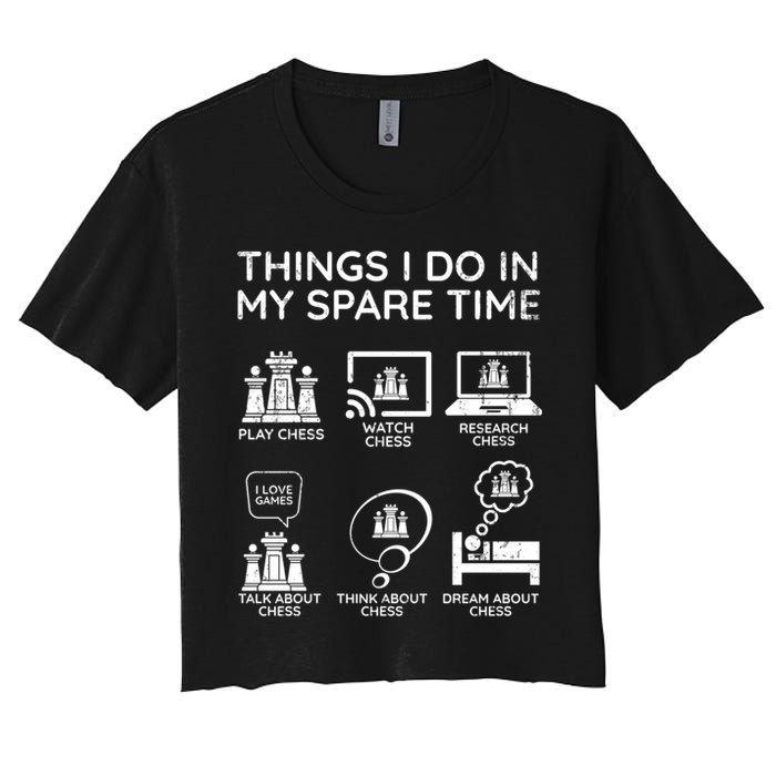 Things I Do In My Spare Time Chess Player Crop Top