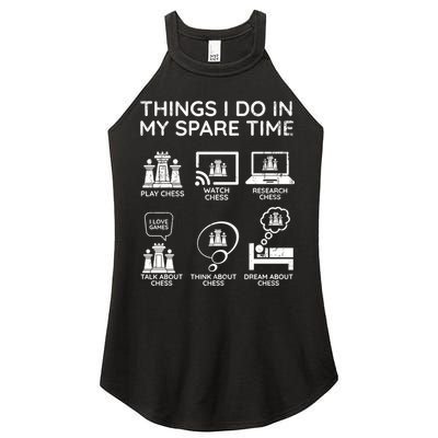 Things I Do In My Spare Time Chess Player Women's Perfect Tri Rocker Tank