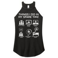 Things I Do In My Spare Time Chess Player Women's Perfect Tri Rocker Tank