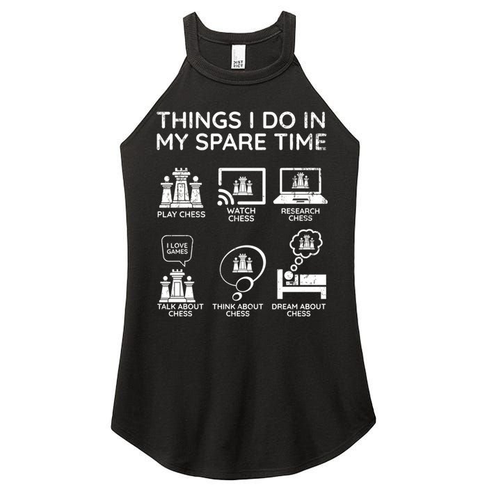 Things I Do In My Spare Time Chess Player Women's Perfect Tri Rocker Tank