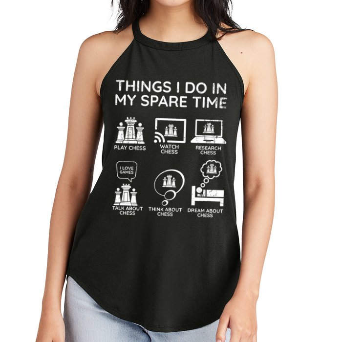 Things I Do In My Spare Time Chess Player Women's Perfect Tri Rocker Tank