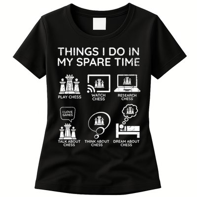 Things I Do In My Spare Time Chess Player Womens T-Shirt