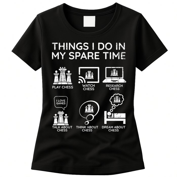 Things I Do In My Spare Time Chess Player Womens T-Shirt