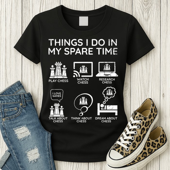 Things I Do In My Spare Time Chess Player Womens T-Shirt