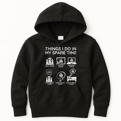 Things I Do In My Spare Time Chess Player Kids Hoodie