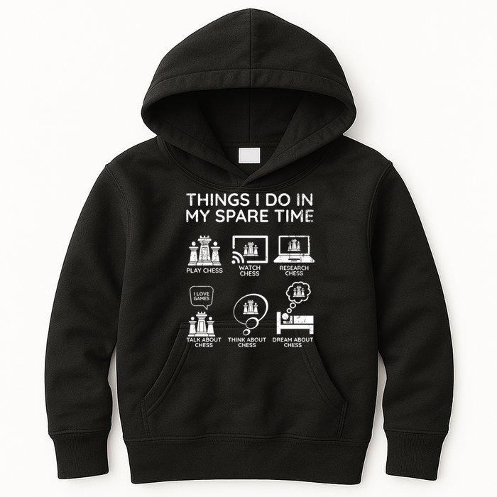 Things I Do In My Spare Time Chess Player Kids Hoodie