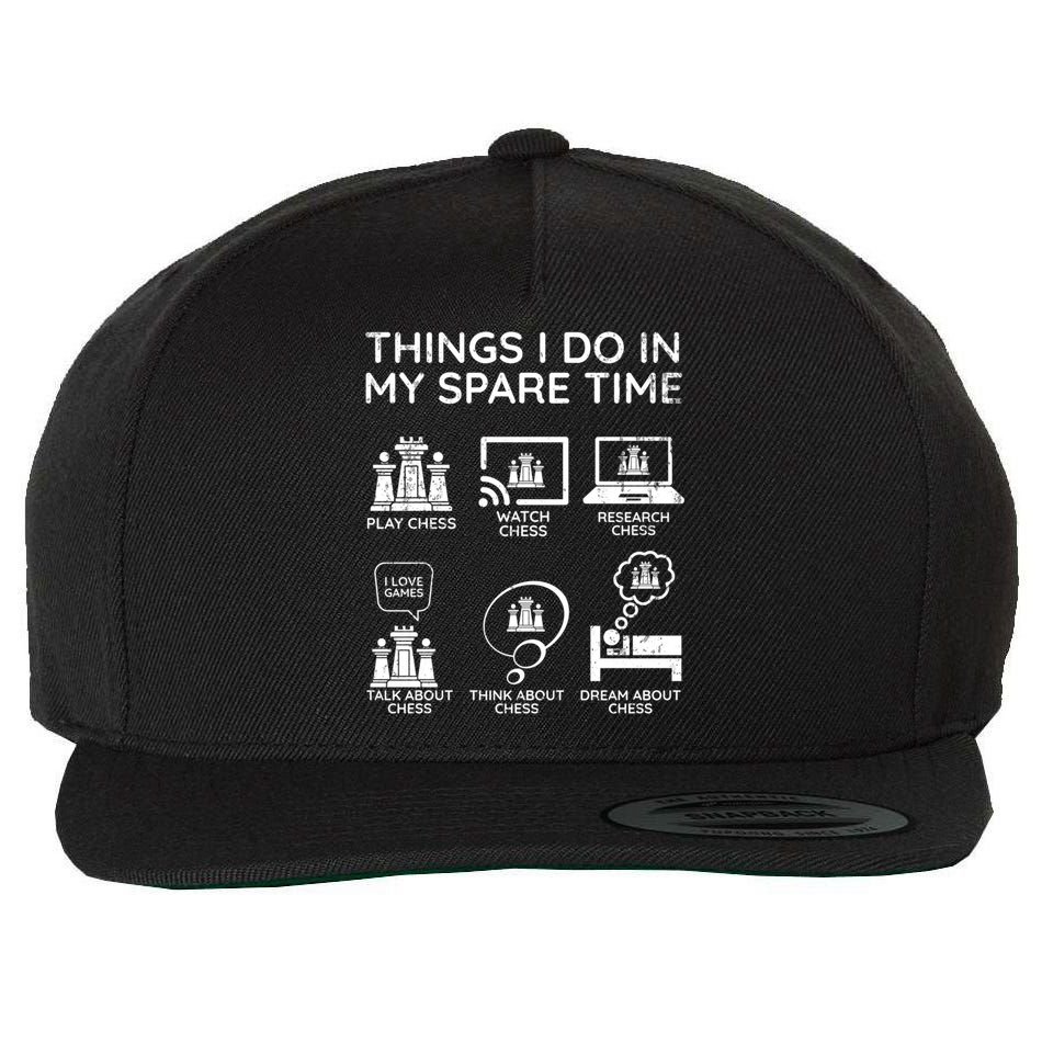 Things I Do In My Spare Time Chess Player Wool Snapback Cap