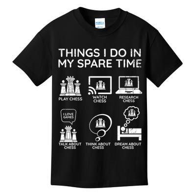 Things I Do In My Spare Time Chess Player Kids T-Shirt